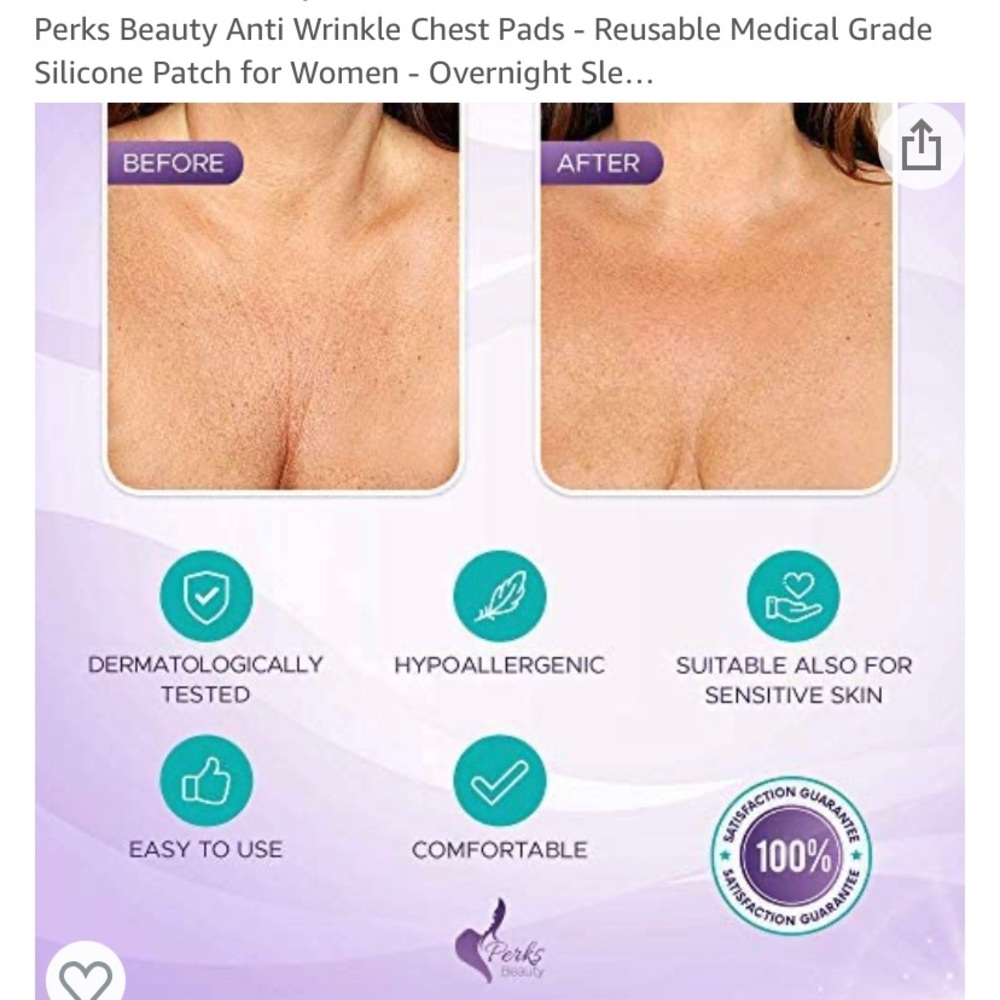 Anti-wrinkle overnight silicone patch for neck and décolleté